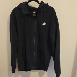 Nike Black Zip-Up Hoodie, Mens Large